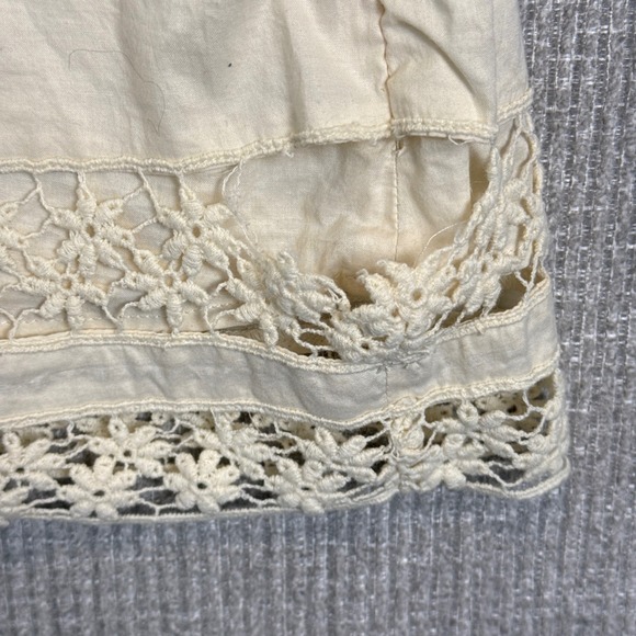 Floreaat Cream Lace Sleeveless Top Sz S Silk Cotton Cottage Coquette Whimsigoth - Picture 11 of 12